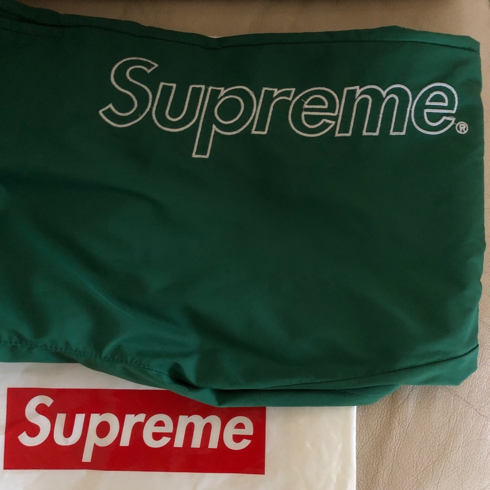 SUPREME X LACOSTE GREEN TRACK PANTS